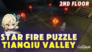 Tianqiu Valley 2nd Floor STAR FIRE PUZZLE  Genshin Impact [upl. by Hammond]