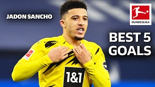 Jadon Sancho • Best 5 Goals [upl. by Ronyar217]