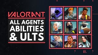 VALORANT  All Characters Abilities amp Ultimates [upl. by Yrak]