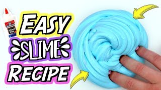 HOW TO MAKE SLIME For Beginners NO FAIL Easy DIY Slime Recipe [upl. by Renruojos]