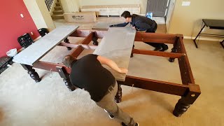 Full size 12ft Riley Snooker table installation time lapse Fitting by Riley England [upl. by Nonnelg]