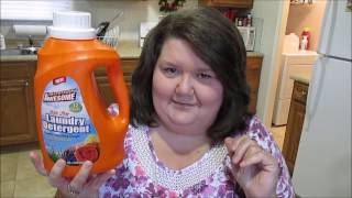 Dollar Tree Review  LA Totally Awesome Laundry Detergent [upl. by Ahaelam424]