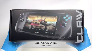 MSI Handheld CLAW A1M Unboxing ASMR 4K [upl. by Dewar406]