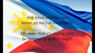 Philippine National Anthem  quotLupang Hinirangquot TLEN [upl. by Iormina]