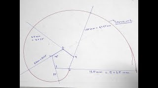 How to Draw Involute of a Pentagon  All in One [upl. by Anuahsal]