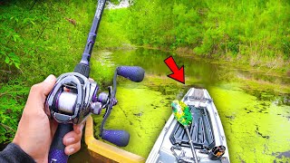 Exploring SMALL Creeks for BIG Bass Kayak Fishing [upl. by Salema]