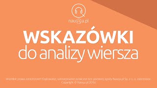 JAK ANALIZOWAĆ WIERSZE  wskazówki – streszczenie i opracowanie lektury  nauqa [upl. by Aiehtela369]