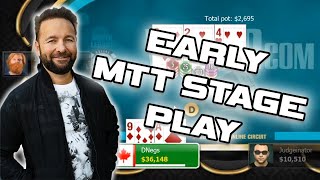 EARLY STAGE STRATEGY 6Max Poker Tournament with Daniel Negreanu [upl. by Nnaecarg]