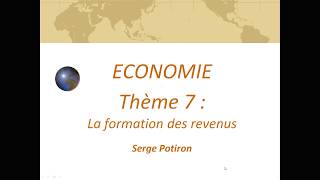 7 La formation des revenus [upl. by Mintun]