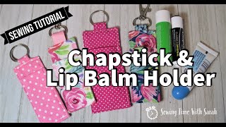 5 minutes Sewing  Fabric Scraps Projects Lip Balm Holders [upl. by Assila]