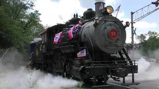 Wilmington and Western Railroad 58 Steam Locomotive July 4th train to Hockessin [upl. by Ranchod]