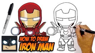 How to Draw Iron Man  Avengers  StepbyStep Tutorial [upl. by Clorinda]