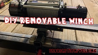 DIY Removable Trailer Winch Mount  Harbor Freight BadLand 12000lbs Winch [upl. by Brie]