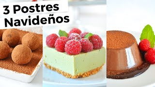 Top 3 de Postres SIN HORNO rápidos fáciles y SALUDABLES  Auxy [upl. by Akemehc398]