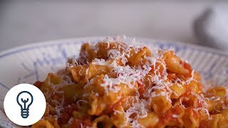 Marcella Hazans Tomato Sauce  Genius Recipes [upl. by Hsuk675]