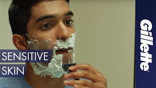 How to Shave with Sensitive Skin  Gillette [upl. by Attennek]