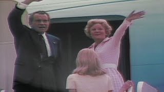 Richard Nixon departs from Washington for the last time as president [upl. by Ellerehs]