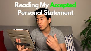 Reading My ACCEPTED Medical School Personal Statement [upl. by Ariane]