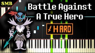 UNDERTALE  BATTLE AGAINST A TRUE HERO  Piano Tutorial [upl. by Orat290]