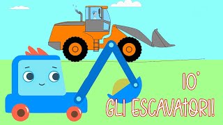 Ruspa ed Escavatore Compilation 10 cartoni animati per bambini [upl. by Asile]