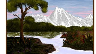 HOW TO DRAW A LANDSCAPE WITH MS PAINT [upl. by Alliw385]