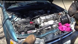 How to Check Automatic Transmission Fluid Honda Accord [upl. by Mittel670]