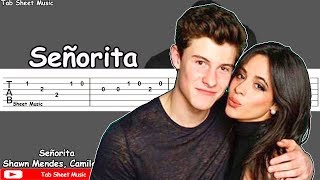 Shawn Mendes Camila Cabello  Señorita Guitar Tutorial [upl. by Ashlan526]