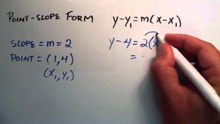 How to Use the Point Slope Form of a Line  How to Find a Line With a Point and a Slope [upl. by Benedetto]