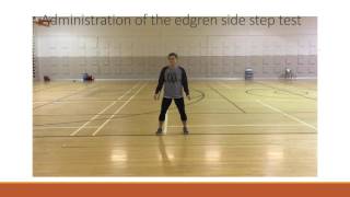 Edgren Side Step Test [upl. by Whiteley]