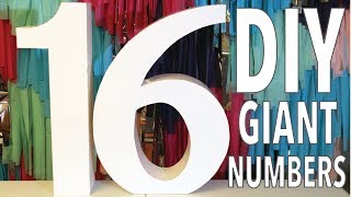 DIY Giant Numbers  How To  Large 3D Letters and Numbers [upl. by Vorfeld]