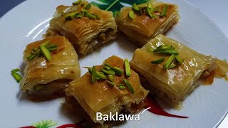 Baklava recipe  homemade Baklava recipe  homemade baklava  Arabic dessert baklawa [upl. by Derdlim]