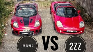 2zz swap vs 1zz turbo  mr2 spyder  roadster [upl. by Rolfston]