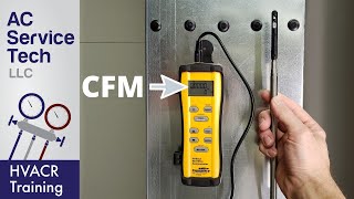 Airflow CFM Measured with a Hot Wire Anemometer [upl. by Atterual542]