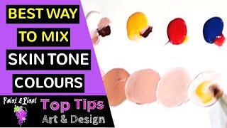 Colour mixing  How to mix skin tones in acrylic paint [upl. by Boaten]