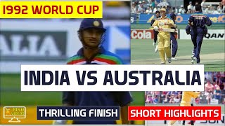 INDIA vs AUSTRALIA 1992 WORLD CUP MATCH HIGHLIGHTS  NAIL BITING FINISH  INDIA v AUSTRALIA [upl. by Tshombe]