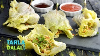 Lettuce Wraps Recipe by Tarla Dalal [upl. by Philippe341]