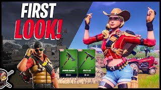 RUSTLER and WRANGLER First Look and Gameplay Spurred Swinger  Utility Axe Fortnite BR [upl. by Nirrad824]