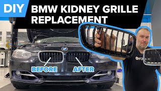 BMW Kidney Grille Removal amp Replacement DIY BMW F30 328i amp More [upl. by Lenahc]