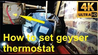 How to set your geyser  boiler thermostat Kwikot brand [upl. by Enelrahc]