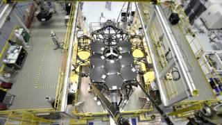 Timelapse The Assembly of the James Webb Space Telescope Primary Mirror [upl. by Aninay]