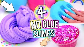 4 Easy DIY Slimes WITHOUT GLUE How To Make The BEST SLIME WITH NO GLUE [upl. by Evangeline340]