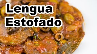 Lengua Estofado  How to Cook Ox Tongue  Panlasang Pinoy [upl. by Nrev]