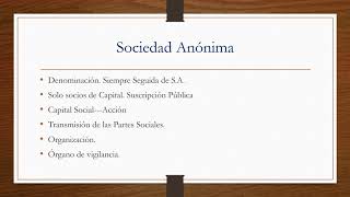 Sociedades Mercantiles Sociedad Anónima [upl. by Jaret]