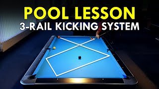 Pool Lesson  Great 3 Rail Diamond Kicking System Explained [upl. by Rozek]