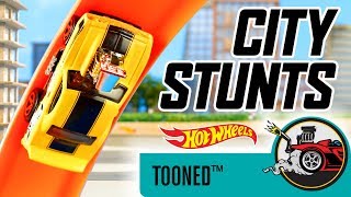 HW Tooned™ in Stunts in the City  HotWheels [upl. by Venuti]