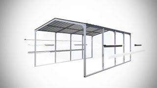 12 x 20 x 7  Grand Carport  Roof Only [upl. by Aynna]