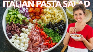 Italian Pasta Salad Recipe  Homemade ITALIAN DRESSING [upl. by Eiten]