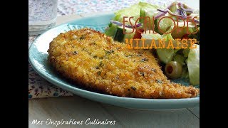 Recette escalope Milanaise  Chicken Milanese [upl. by Halludba]