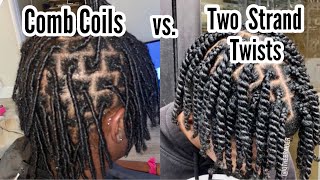 Comb Coils vs Two Strand Twists How Should You Start Your Locs [upl. by Ettecul776]