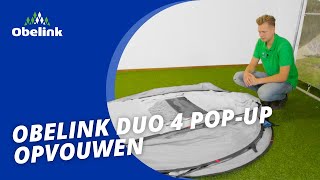 Obelink Duo 4 popup Opvouwen  Instructievideo  Obelink [upl. by Gulick]